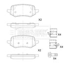 Borg & Beck Brake Pads - BBP2886