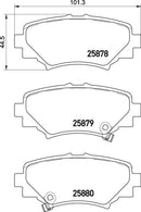 Mintex Brake Pad Set fits -Mazda MDB3416 (also fits other vehicles)