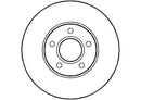 Disctech Brake Disc (Single) - Fits Audi, Ford - ABD2080 - Front Axle