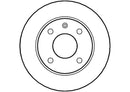 Disctech Brake Disc (Single) - Fits Daewoo, Ford - ABD2639 - Front Axle