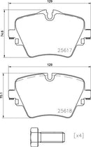 Mintex Brake Pad Set fits -BMW Mini Toyota MDB3757 (also fits other vehicles)