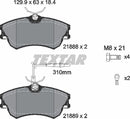 Textar Brake Pad Set - 2188801