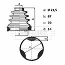 Borg & Beck Cv Joint Boot Kit  - BCB6430 fits Grand Vitara 2008-