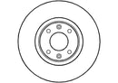 Disctech Brake Disc (Single) - Fits Citroën, Subaru - ABD2113 - Front Axle