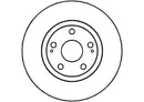 Disctech Brake Disc (Single) - Fits Subaru, Toyota - ABD2159 - Front Axle