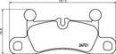 Mintex Brake Pad Set fits -Porsche VW MDB3076 (also fits other vehicles)