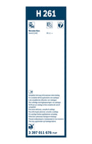 Bosch Rear Wiper Blade - 260mm - H261