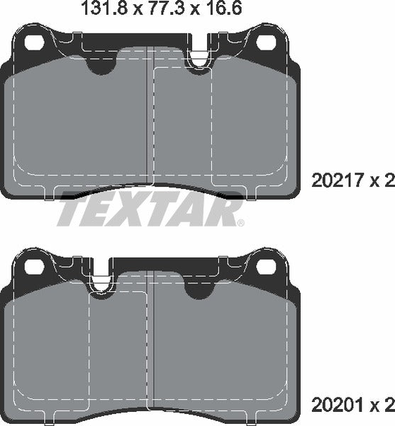 Textar Brake Pad Set - 2021703
