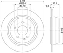 Mintex Brake Discs fits -MercedesBenz S280:5 MDC1729C (also fits other vehicles)