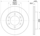 Mintex Brake Discs fits -Toyota VW V255:5 MDC879 (also fits other vehicles)