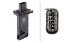 HELLA 8ET 358 095-681 Air Mass Sensor - 4-pin connector - Pipe-neck