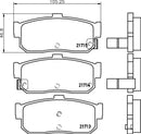 Mintex Brake Pad Set fits -Infiniti Nissan MDB1707 (also fits other vehicles)