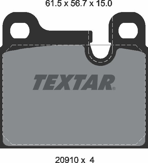 Textar Brake Pad Set - 2091001