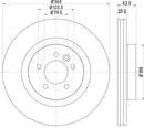 Mintex Brake Discs fits -Land Rover V316:5 MDC1825C (also fits other vehicles)