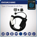 WAI EV Charging Cable - 16AMP 2F To UK WC - EVCUK216WC