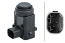 HELLA 6PX 358 141-571 Sensor, parking distance control - Cylindrical - 4-pin connector - Plugged