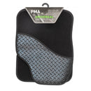 Pma Universal Luxury Car Mat Set with Rubber Heal Pad - 4 Piece Black - PCM4508