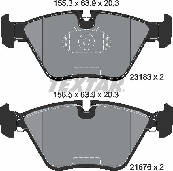 BMW Mg Rover Wiesmann, Brake Pad Set - Textar 2318302