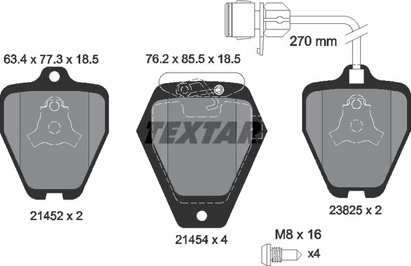 Textar Brake Pad Set - 2145201