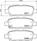 Mintex Brake Pad Set fits -Infiniti Nissan Renault MDB2261 (also fits other vehicles)