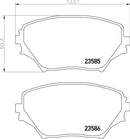 Mintex Brake Pad Set fits -Toyota MDB2155 (also fits other vehicles)
