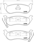 Mintex Brake Pad Set fits -Jeep MDB2550 (also fits other vehicles)