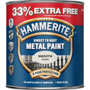 Hammerite Direct To Rust Metal Paint - Smooth Silver - 750ml +33% EF - 5158234