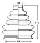 Borg & Beck Cv Joint Boot Kit  - BCB6071 fits Citroen, Fiat, Peugeot