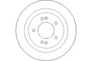 Disctech Brake Disc (Single) - Fits Chevrolet, Hyundai - ABD3330 - Rear Axle