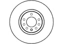 Disctech Brake Disc (Single) - Fits Mg, Opel - ABD2087 - Front Axle
