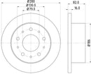 Mintex Brake Discs fits -Citroën Fiat Peugeot V240:4 MDC1686 (also fits other vehicles)
