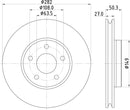 Mintex Brake Discs fits -Ford S239:4 MDC2866C (also fits other vehicles)