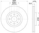 Mintex Brake Discs fits -Alfa Romeo Chrysler Fiat S276:5 MDC1592 (also fits other vehicles)