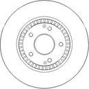 Disctech Brake Disc (Single) - Fits Bmw, Ssangyong - ABD3425 - Front Axle