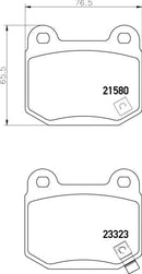 Mintex Brake Pad Set fits -Maserati Mitsubishi Nissan Subaru MDB2342 (also fits other vehicles)