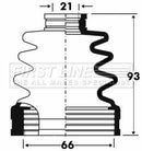 First Line Cv Joint Boot Kit  - FCB2861 fits Subaru Legacy, Outback
