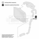 Borg & Beck Turbo Hose  - BTH1641 fits Volvo 850,C70,S60,S70,S80,V70