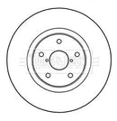 Borg & Beck Brake Disc Single  - BBD6035S fits Subaru Tribeca 05-