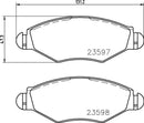 Mintex Brake Pad Set fits -Citroën Peugeot MDB2131 (also fits other vehicles)