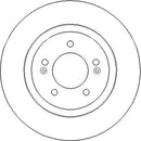 Disctech Brake Disc (Single) - Fits Hyundai, Iveco - ABD4172 - Rear Axle