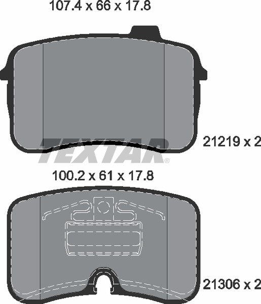Textar Brake Pad Set - 2121901