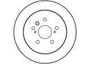 Disctech Brake Disc (Single) - Fits Hyundai, Toyota - ABD2771 - Rear Axle