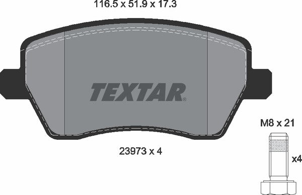 DACia Lada Mercedes-Benz Nissan Renault, Brake Pad Set - Textar 2397301