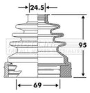 First Line Cv Joint Boot Kit  - FCB6115 fits Fiat Bravo II 2007-