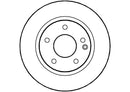 Disctech Brake Disc (Single) - Fits Hyundai, Mercedes-benz - ABD2842 - Front Axle