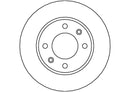 Disctech Brake Disc (Single) - Fits Citroën, Peugeot - ABD2013 - Rear Axle
