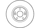 Disctech Brake Disc (Single) - Fits Peugeot, Renault - ABD2881 - Front Axle