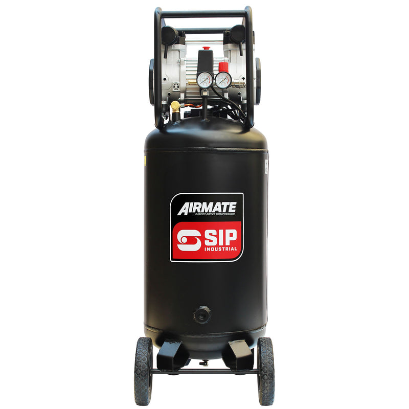 SIP DD 3hp 100ltr Low Noise Oil-Free Vertical Direct Drive Compressor