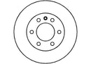 Disctech Brake Disc (Single) - Fits Mercedes-benz - ABD2191 - Front Axle