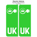 Castle Promotions UK E.V NO PLATE PAIR GREEN STICKERS - V641